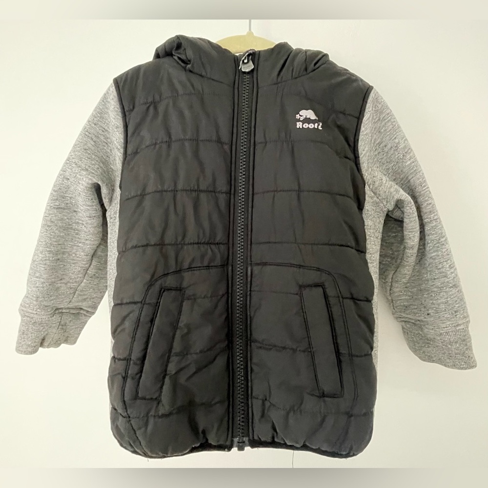 Roots Canada Kids Cold Weather Jacket Black Gray Size 3T